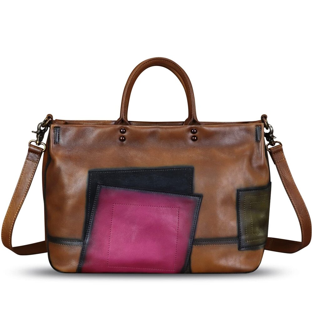 9008 Leather Satchel Leather Work Tote Bag Handbag Top Handle Bags Handmade